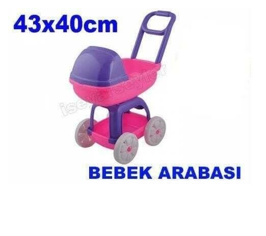 43x40cm Tenteli Oyuncak Bebek Arabası