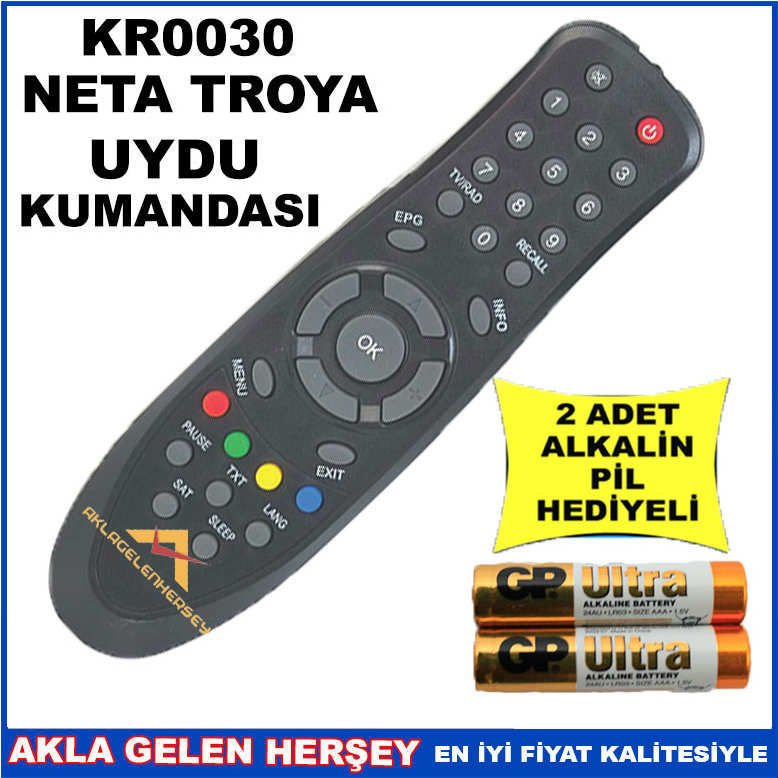 NETA TROYA UYDU CİHAZI Receiver KUMANDASI KR0030