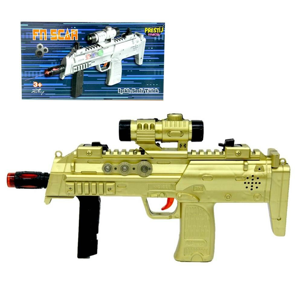 Sesli Ve Işıklı Oyuncak Taramalı Tüfek 32 cm