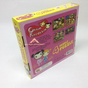4 Farklı Puzzle Canım Kardeşim ve Arkadaşları Eğlenceli Puzzle