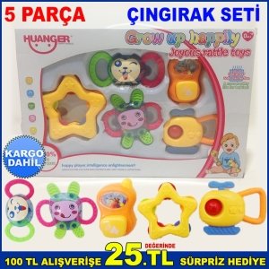 5 PARÇADAN OLUŞAN ÇINGIRAK SETİ ÇOCUĞUNUZU EĞİTİCİ-ÖĞRETİCİ
