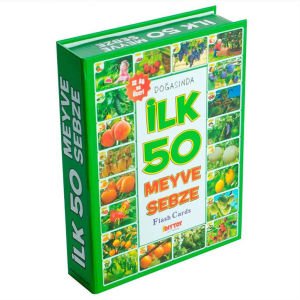İlk 50 Meyve Sebze Kartları Çocuklar İçin Eğitici ve Zeka Geliştirici Oyun Kartları