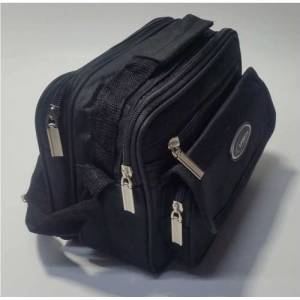 Erkek El Çantası 22x16cm Omuz Askılı Su Geçirmez Sağlam Branda Kumaş 5 Cepli Yatay Çanta