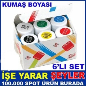 Südor 25ml 1 Kutuda 6 Frklı Renk Kumaş Boyası