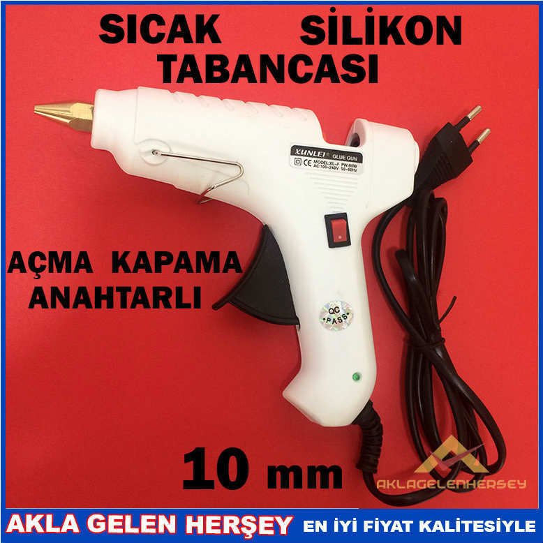 AÇMA KAPAMA ANAHTARLI SICAK SİLİKON TABANCASI