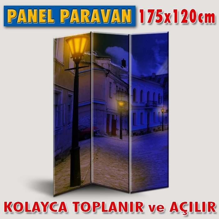 GÖRSELLİ KATLANIR PANEL BÖLME SİSTEMİ-ŞEHİRDE GECENİN RENGİ
