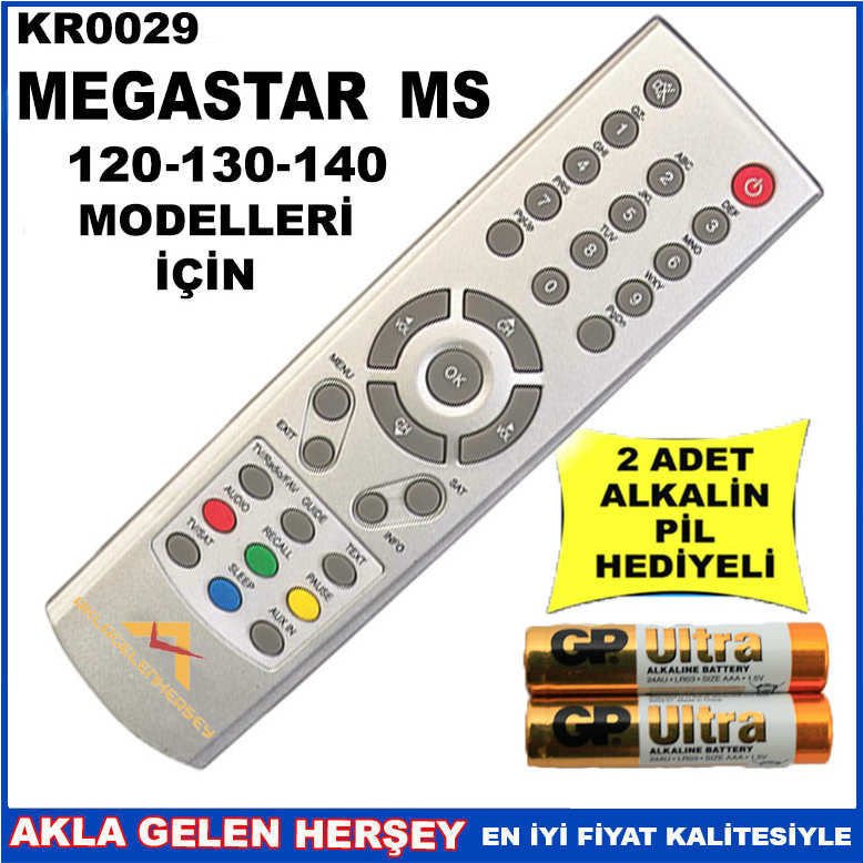 MEGASTAR UYDU CİHAZI Receiver KUMANDASI KR0029