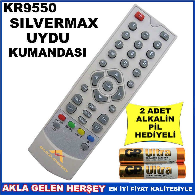SİLVERMAX UYDU CİHAZI Receiver KUMANDASI KR9550