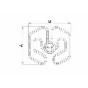 2500W Semaver Rezistansı 220V 165x173mm Yerli Üretim 