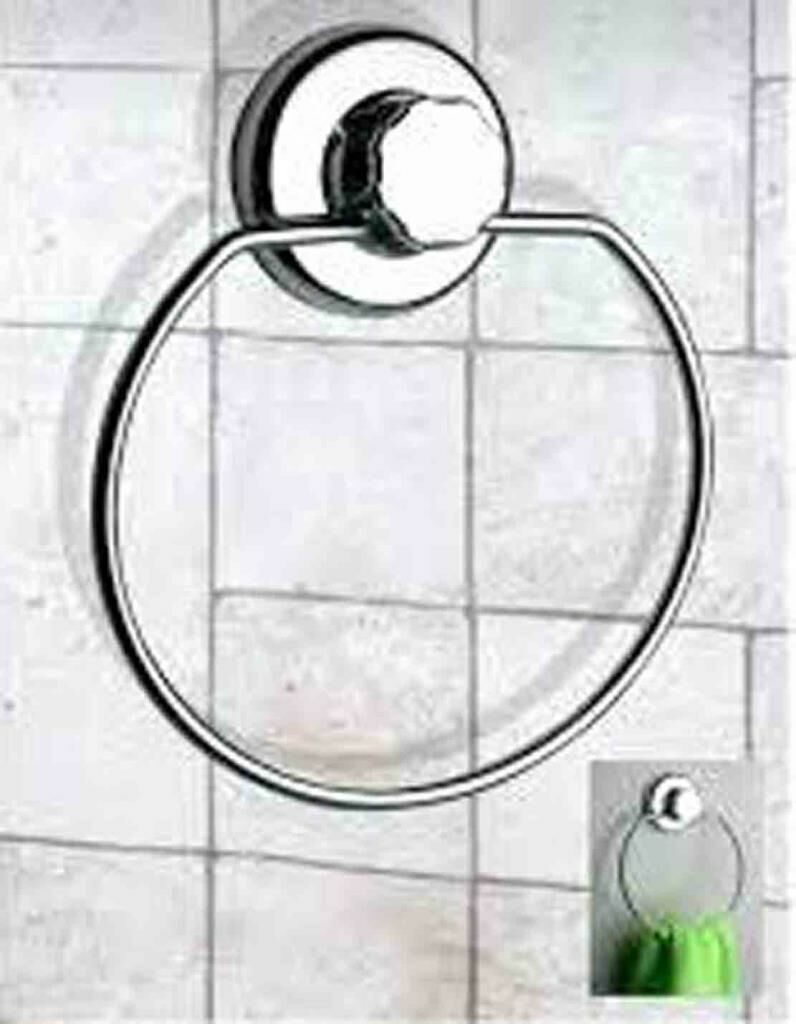 Metal Yuvarlak Vantuz Havluluk Halka Şeklinde Banyo Tuvalet Havluluğu