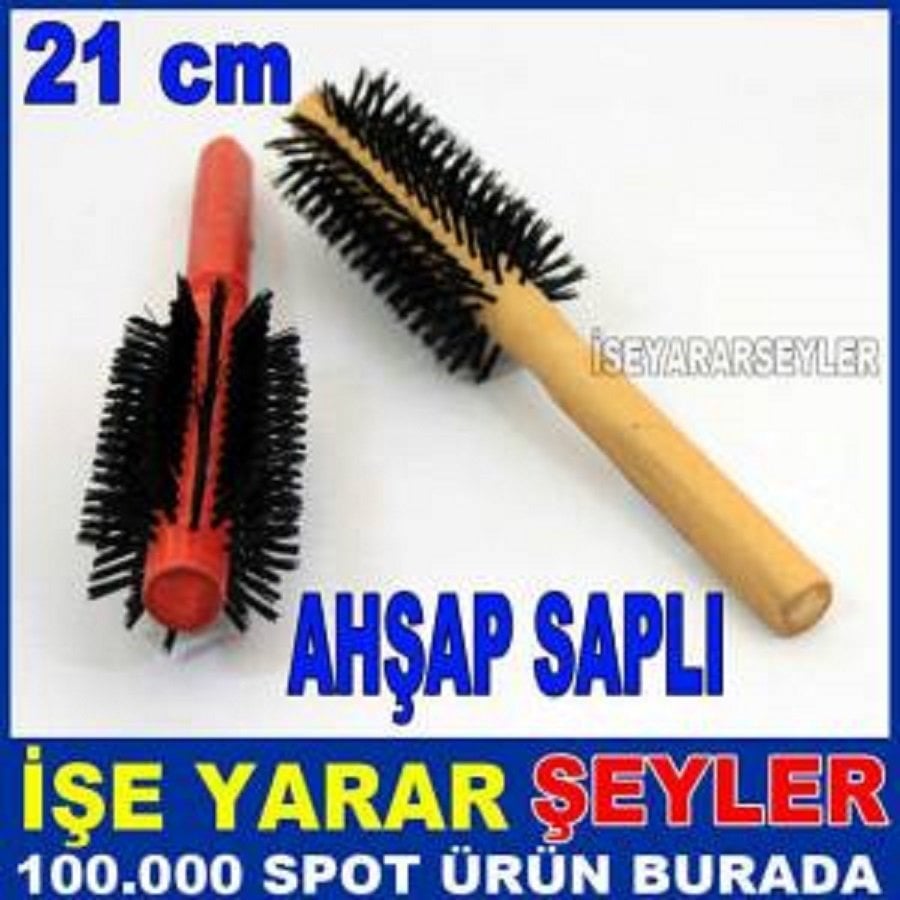 AHŞAP SAPLI DAYANIKLI SAÇ VE FÖN FIRÇASI