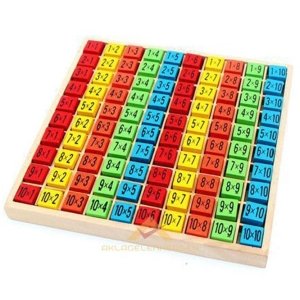 Ücretsiz Kargo 101pcs BAĞIMSIZ KÜP BLOKLAR AHŞAP ÇARPIM TABLOSU