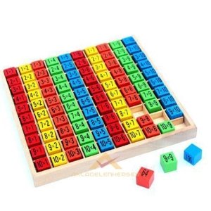 Ücretsiz Kargo 101pcs BAĞIMSIZ KÜP BLOKLAR AHŞAP ÇARPIM TABLOSU