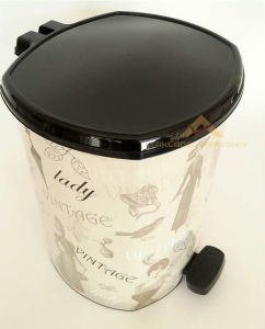 20LİTRE DESENLİ BÜYÜK BOY PEDALLI ÇÖP KOVASI NO4