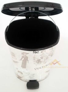 20LİTRE DESENLİ BÜYÜK BOY PEDALLI ÇÖP KOVASI NO4