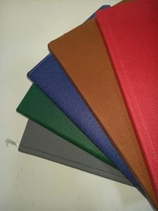 21*15 Gri Renkli Kapaklı Çizgili  Kalemlikli Ajanda Defter( Takvimsiz) Ayraçlı