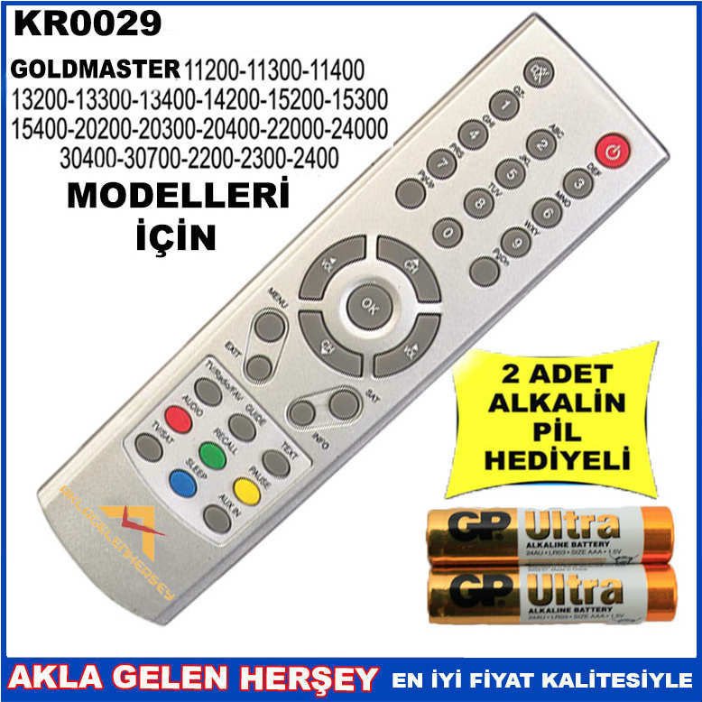 GOLDMASTER UYDU CİHAZI Receiver KUMANDASI KR0029