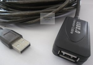 USB UZATMA KABLOSU 10metre HI-SPEED ŞEFFAF USB UZATMA KABLOSU2.0