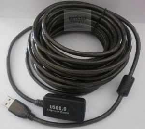 USB UZATMA KABLOSU 10metre HI-SPEED ŞEFFAF USB UZATMA KABLOSU2.0