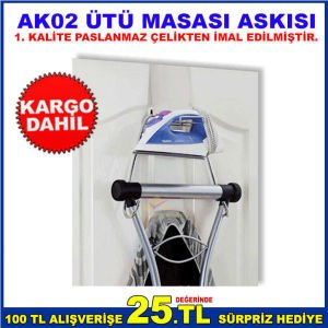 AK02 ÜTÜ MASASI ASKISI 1.SINIF PASLANMAZ ÇELİKTEN İMAL EDİLMİŞTİR