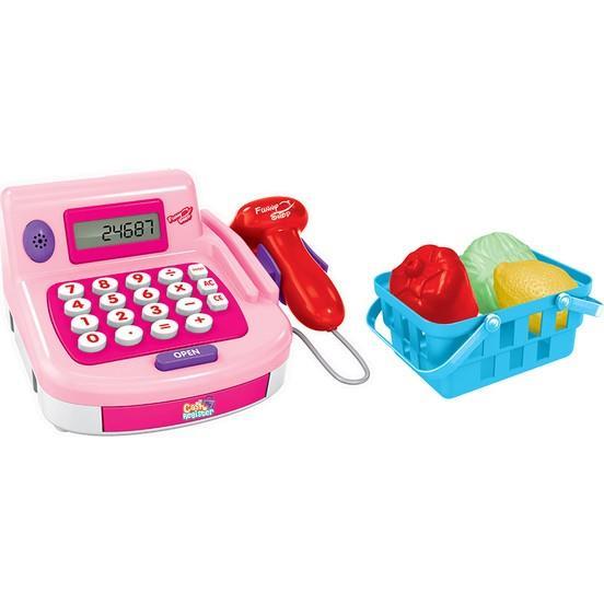 Sesli Meyve Sepetli Pilli Digital ekranlı Oyuncak Yazar Kasa