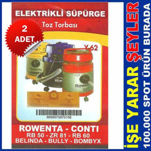 2 ADET ROWENTA ELEKTRİKLİ SÜPÜRGE TOZ TORBASI