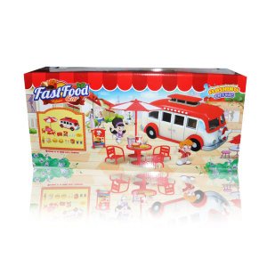 Oyuncak Fast Food Arabası 21 Parça Set Çocukların Gelişimine Yardımcı Eğitici Oyuncak