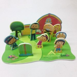 Lisanslı Ürün Pepe 3D Oyun Parkı 16 Parça Pepe ve Arkadaşları