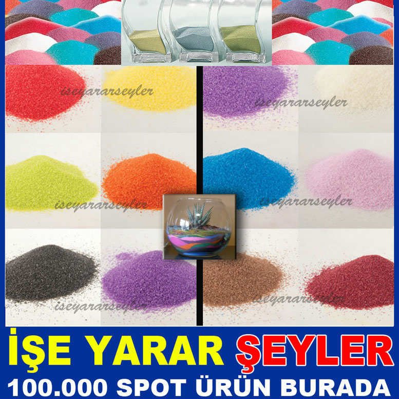 VAZOLARIN DEKORASYONU İÇİN QUARTZ RENKLİ KUM