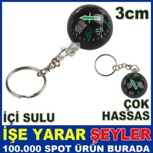 3cm KÜRE İÇİ SULU ÇOK HIZLI PUSULALI ANAHTARLIK