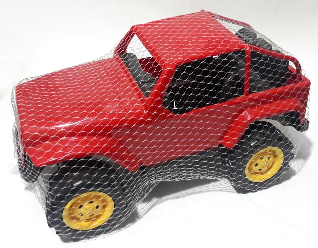 34x19x19cm Boyutunda Kırmızı ve Sarı Renk Jeep Görünümlü Cip