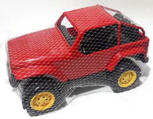 34x19x19cm Boyutunda Kırmızı ve Sarı Renk Jeep Görünümlü Cip