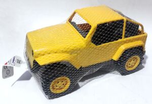 34x19x19cm Boyutunda Kırmızı ve Sarı Renk Jeep Görünümlü Cip