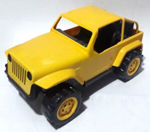 34x19x19cm Boyutunda Kırmızı ve Sarı Renk Jeep Görünümlü Cip