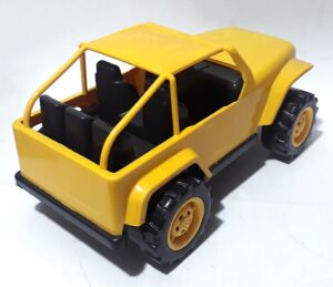 34x19x19cm Boyutunda Kırmızı ve Sarı Renk Jeep Görünümlü Cip