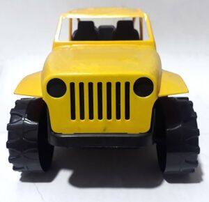 34x19x19cm Boyutunda Kırmızı ve Sarı Renk Jeep Görünümlü Cip