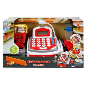 Sesli Işıklı Okutmalı Sepetli Mikrofonlu  Digital Oyuncak Yazar Kasa