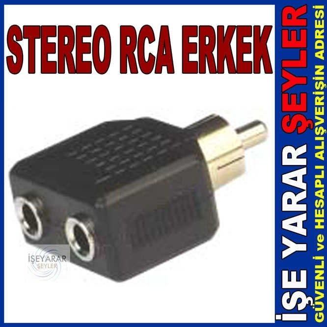 2 x 3,5 mm GİRİŞLİ STEREO RCA ERKEK FİŞİ