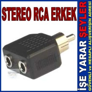2 x 3,5 mm GİRİŞLİ STEREO RCA ERKEK FİŞİ