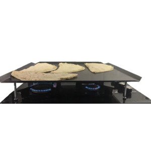 4'lü Ocak Üstü Portatif Yufka Gözleme Bazlama Sacı 49x49cm Ocak Üstü Kare Izgara Sacı