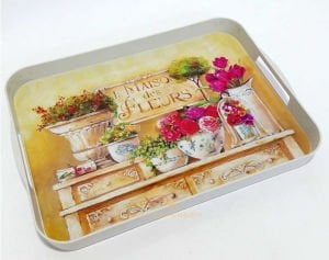 42x31 CM BÜYÜK BOY DESENLİ MELAMİN TEPSİ