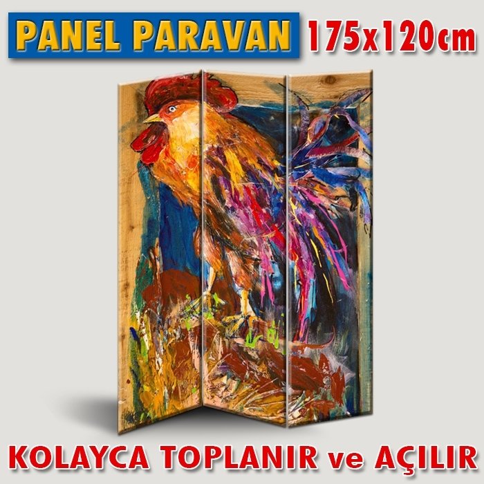 GÖRSELLİ KATLANIR PANEL BÖLME SİSTEMİ - WAYNE - KIRPILMIŞ SANAT