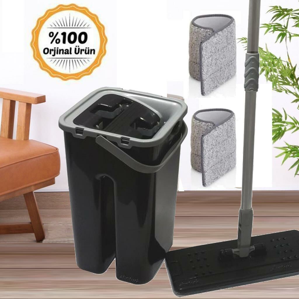 Pratik Mikrofiber Tablet Mop 2 Paspaslı Smart Mob Sihirli Temizlik Seti Yeni Nesil Microfiber Mob