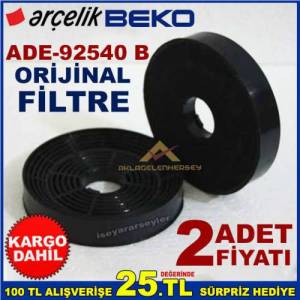 Arçelik Beko Ade 92540 B Ankastre Davlumbaz Filtresi Beko 92540 B Aspiratör Bacasız Karbon Filtre