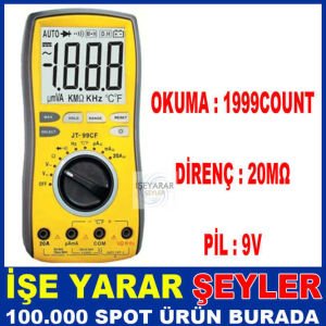 JT90CF AVOMETRE MULTIMETRE VOLTAJ AKIM ÖLÇÜ ALET