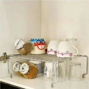 Paslanmaz Krom Kaplama Dolap İçi Yer Kazandıran Raf Ergonomik Tasarım ve Portatif