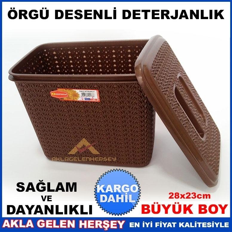 Ücretsiz Kargo HASIR ÖRGÜ DESENLİ 28cm BÜYÜK BOY DETERJANLIK