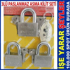 Aynı Anahtarla Açılan 3lü Master Asmakilit Setkd