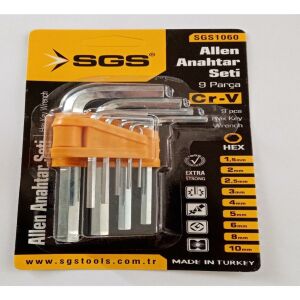 Sağlam 9 Parça Allen Anahtar Seti