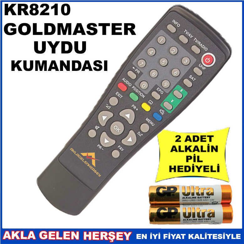 GOLDMASTER UYDU CİHAZI Receiver KUMANDASI KR8210